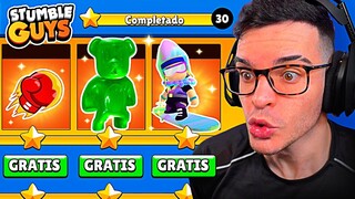 ¡100% COMPRADO PASE DE BATALLA  *NUEVA SKIN ESPECIAL* EN STUMBLE GUYS!