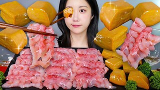 [ONHWA] Sashimi cá đuối + âm thanh nhai gan cá đuối!