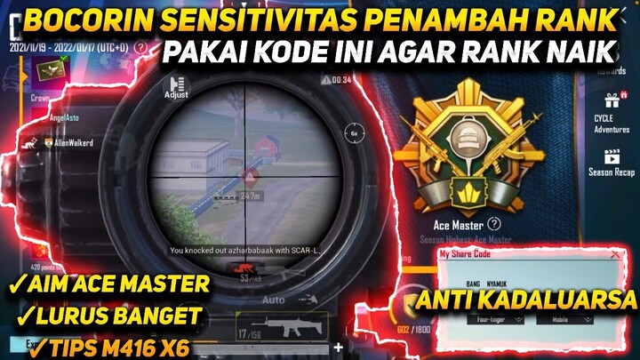 ANTI KADALUARSA !! KODE SENSITIVITAS PUBG MOBILE TERBAIK NO RECOIL UNTUK NAIKIN RANK ACE MASTER