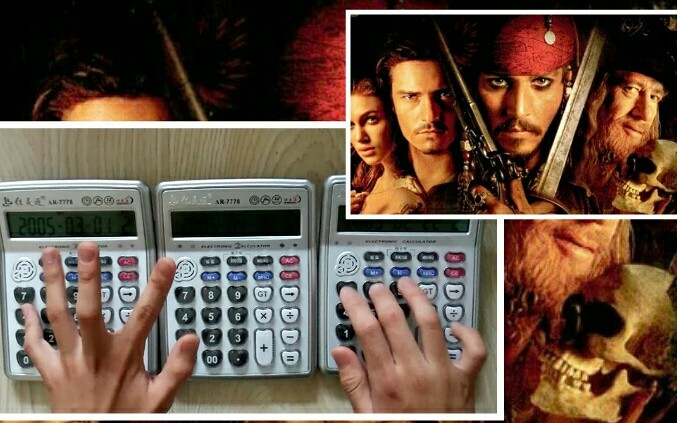 Pirates of the Caribbean 'He's a Pirate' with Three Calculators