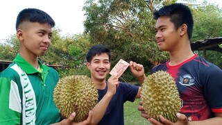 แข่งปอกทุเรียน ชิงเงินรางวัล ใครจะชนะ?