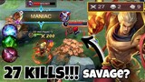 SAVAGE or MANIAC? | 27 Kills Gatotkaca Best Build and Emblem Set