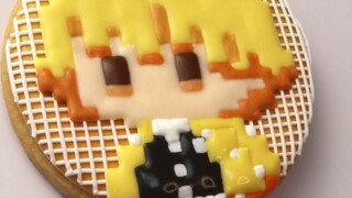 [ดาบพิฆาตอสูร] Zenitsu Zenitsu Pixel Painting Frosted Cookies