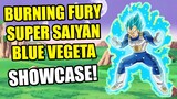 Legendary Burning Fury Super Saiyan Blue Vegeta Showcase in Anime Rifts DBZ Adventures Unleashed