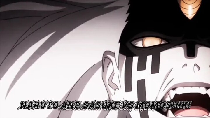 Naruto and sasuke vs momoshiki