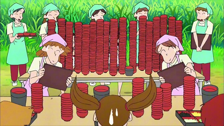 [Crayon Shin-chan] Makan mie soba dengan rumput laut dalam 30 menit dan berkompetisi di Kompetisi Pe