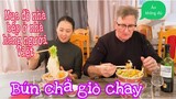 Ăn bún chả giò chay/mua đồ bếp ở nhà hàng Cô người Việt/Cuộc sống pháp/ẩm thực miền tây Việt nam