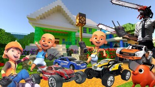 CHAINSAW MAN MENGAJAK BOBOIBOY DAN UPIN IPIN BALAPAN MOBIL REMOTE CONTROL