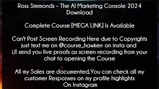 Ross Simmonds Course The AI Marketing Console 2024 Download