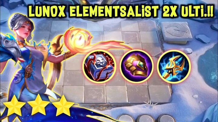 LUNOX ELEMENTALIST 2X ULTI.!! 6 ELEMENTALIST + 6 ASTRO. MAGIC CHESS MOBILE LEGENDS