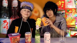 NARUTO E SASUKE EXPERIMENTANDO BEBIDAS ASIATICAS