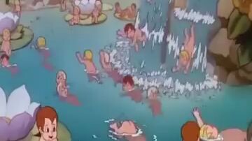 comedy baby swimming