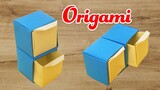 Cách làm hộp quà bằng giấy cực dễ - Hộp giấy 2 ngăn - Gấp giấy Origami -hộp bằng giấy a4