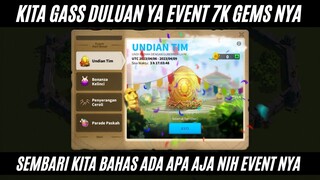 membahas seputar event besok tapi kita sudah bisa main hari ini