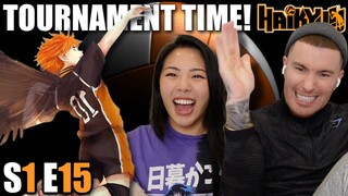 HINATA'S FIRST OFFICIAL TOURNAMENT!! LEGO! | Haikyuu!! Reaction S1 Ep 15