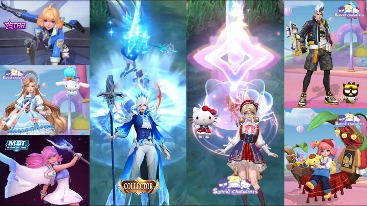 7 ALL UPCOMING NEW SKINS GAMEPLAY - MARCH COLLECTOR SKIN 2022 - MLBB X SANRIO | ML LEAKS