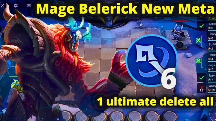 1 ULTIMATE DELETE EVERYTHING MAGE BELERICK NEW META | MLBB MAGIC CHESS BEST SYNERGY COMBO TERKUAT