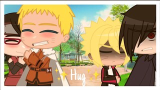 || Hug || (Meme ) || Naruto, Sarada, Sasuke & Boruto ||