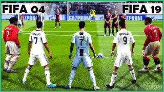 CRISTIANO RONALDO free kicks evolution [FIFA 04 - FIFA 19]