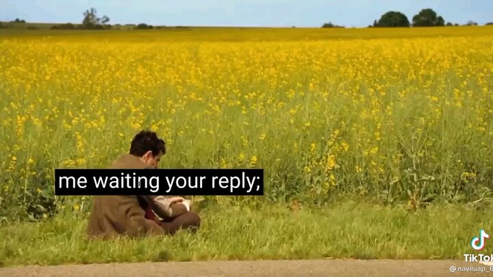 Me waiting for your reply