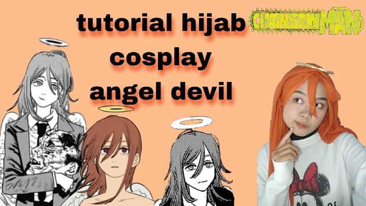 tutorial hijab cosplay angel devil chainsawman