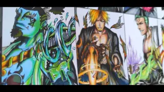 Drawing Strawhat Pirates as Gotei 13 Captains [SHIKAI RELEASE Part 2] | ONEPIECE X BLEACH Cross over