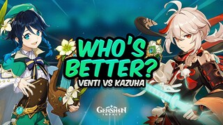 VENTI VS KAZUHA: WHO'S THE BEST ANEMO SUPPORT? | Genshin Impact