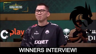 WINNERS INTERVIEW WITH TORONTOTOKYO TEAM SPIRIT VS TEAM SECRET RIYADH MASTERS 2022 By Gamers8 Semi's