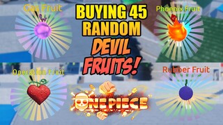 Buying 45 Random Fruits in A One Piece Game
