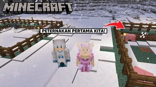 Aku & @AKUDAP Membuat Peternakan Pertama Kita! - Minecraft Survival Indonesia (3)