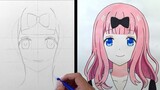 How to Draw CHIKA FUJIWARA [ Kaguya Sama: Love is War ] - cara gambar anime