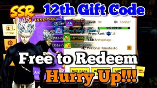 One Punch Man Gift Code | 12th Gift Code, New Gift Code - One Punch Man The Strongest