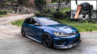 700HP Volkswagen Golf R | Forza Horizon 5 | Steering Wheel Gameplay