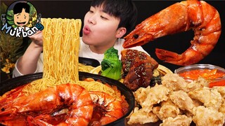 ASMR MUKBANG 해물 짬뽕 & 동파육 & 탕수육 FIRE Noodle & GIANT SHRIMP & FRIED PORK EATING SOUND!