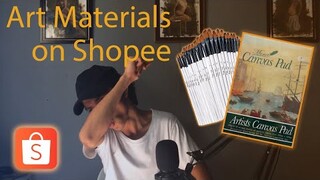 BUYING Art Materials on Shopee - Monet Canvas Pad & Paint brushes | JK Art