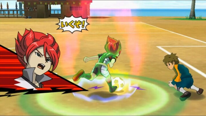 Gameplay Inazuma Eleven Go Strikers Aliea Academy Vs Raimon part 1 Wii (Dolphin