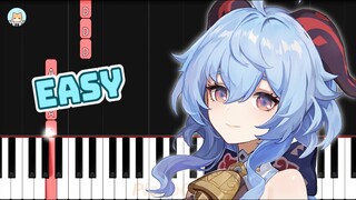 Genshin Impact OST - "Character Demo - Ganyu: Radiant Dreams" - EASY Piano Tutorial & Sheet Music