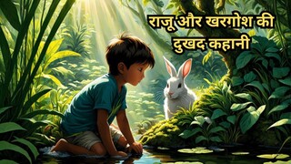 "राजू और खरगोश की दुखद कहानी | घमंड और दोस्ती का एक पाठ!" | #kidsstory #kidskahaniya