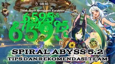 Tips dan rekomendasi team full star di spiral Abyss 5.2 - genshin impact