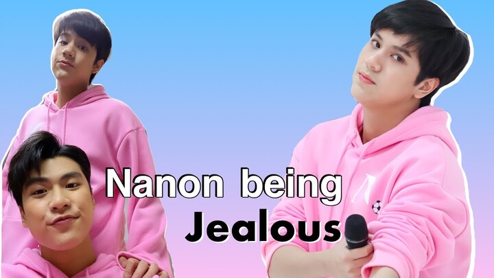 Nanon being jealous about his super handsome boyfriend  #OhmNanon #nanonjealous