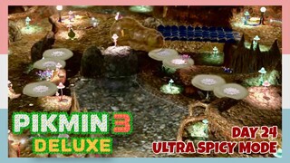 Formidable Oak & Going In Circles 😵 - Day 24 (Ultra Spicy Mode, No Commentary) Pikmin 3 Deluxe