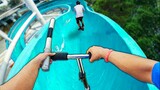 (กีฬา)กีฬาฟรีรันนิง บ้าไปแล้ว เล่นบทยามไล่จับโจรในสวนน้ำ ใช้สารพัดท่า