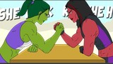 She Hulk VS Red She Hulk Animation - Arm Wrestling | She Hulk Transformation