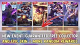NEW! FREE?! GUARANTEED COLLECTOR SKIN AND EPIC SKIN! FREE SKIN! LEGIT! | MOBILE LEGENDS 2023