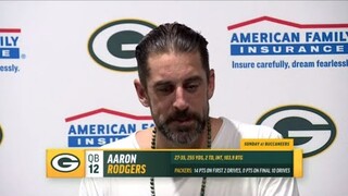 Packers QB Aaron Rodgers questioned the validity of the running-into-the-kicker penalty.