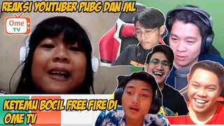 REAKSI LUCU YOUTUBER PUBG DAN MOBILE LEGEND KETEMU BOCIL FREE FIRE DI OME TV📌