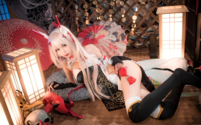 [Bộ sưu tập cos] Em gái cosplay Azur Lane Ayanami Bóng ma năm mới, à! Tôi chết rồi, đây có phải là c