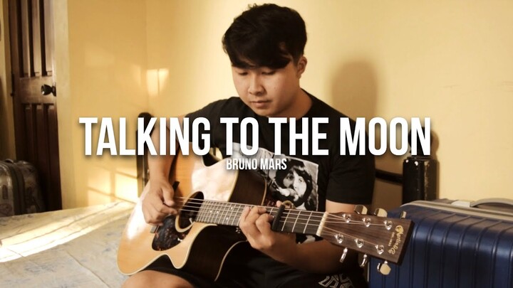 Talking to the Moon - Bruno Mars | Fingerstyle Guitar Cover | Lyrics