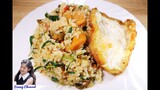 ข้าวผัด กะเพรารวมมิตร ไข่ดาว : Mixed Fried Rice with Thai Holy Basil l Sunny Thai Food