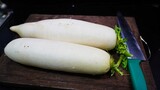 [Food Carving] Turn white raddish into "Long March 5"